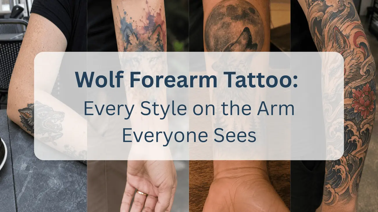 wolf forearm tattoo featured